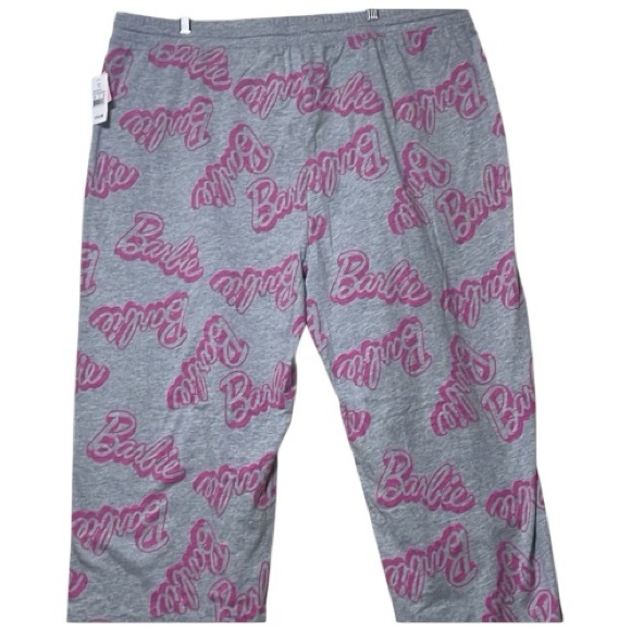 Barbie Grey and Pink Drawstring Pajama Pants 3x - Picture 4 of 5